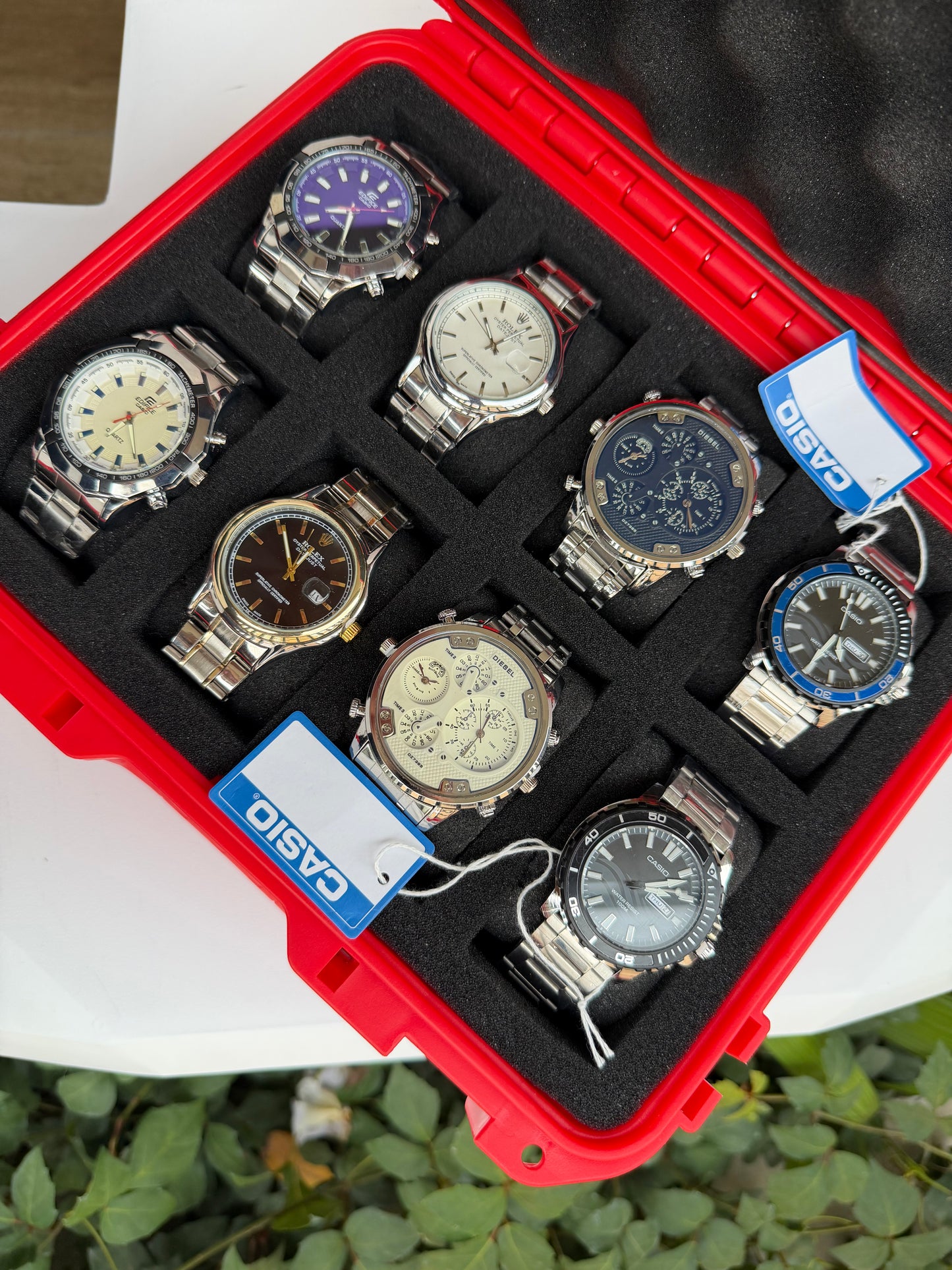 COMBO ROLEX DIESEL EDIFICE CASIO X8