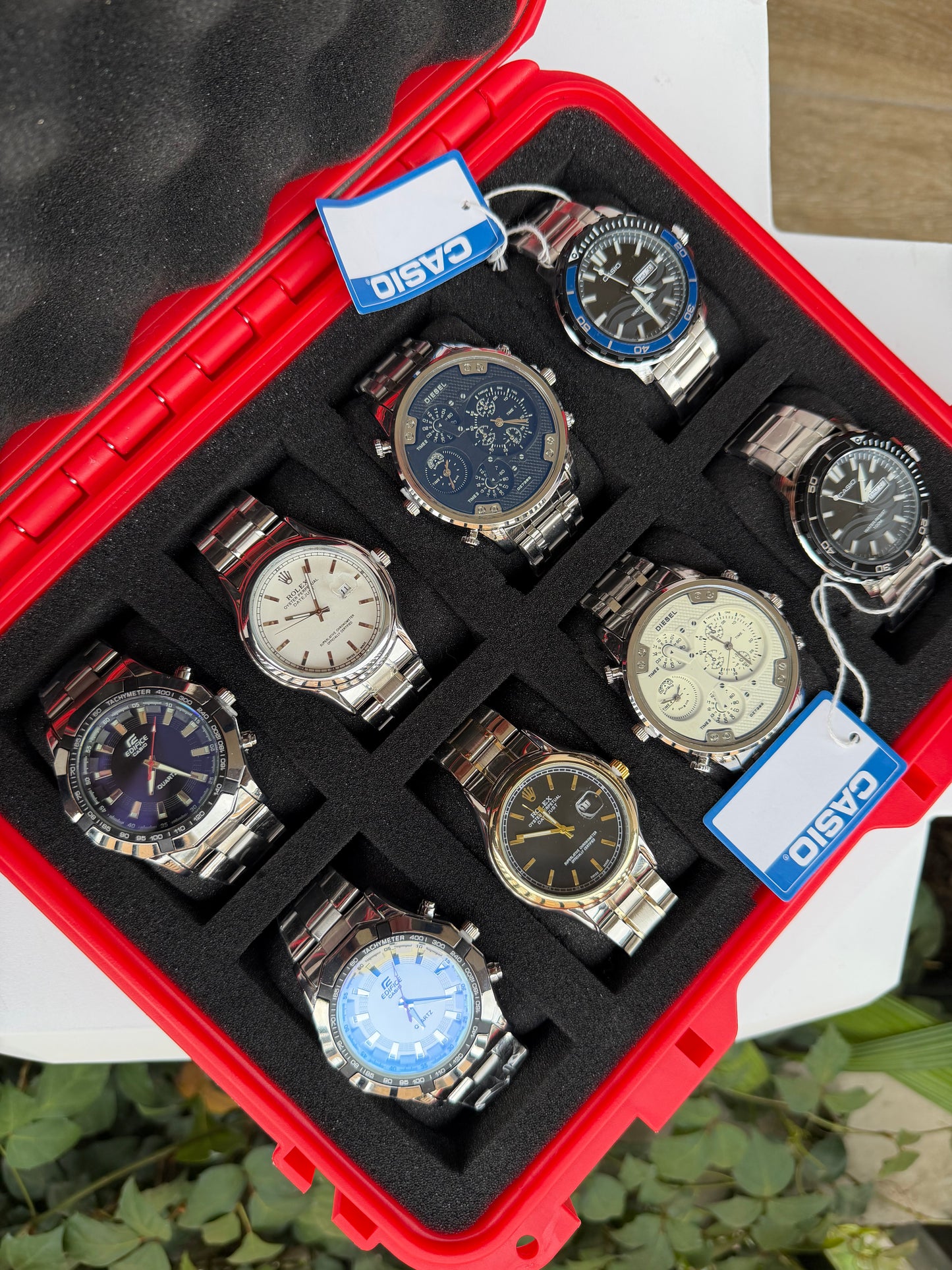 COMBO ROLEX DIESEL EDIFICE CASIO X8