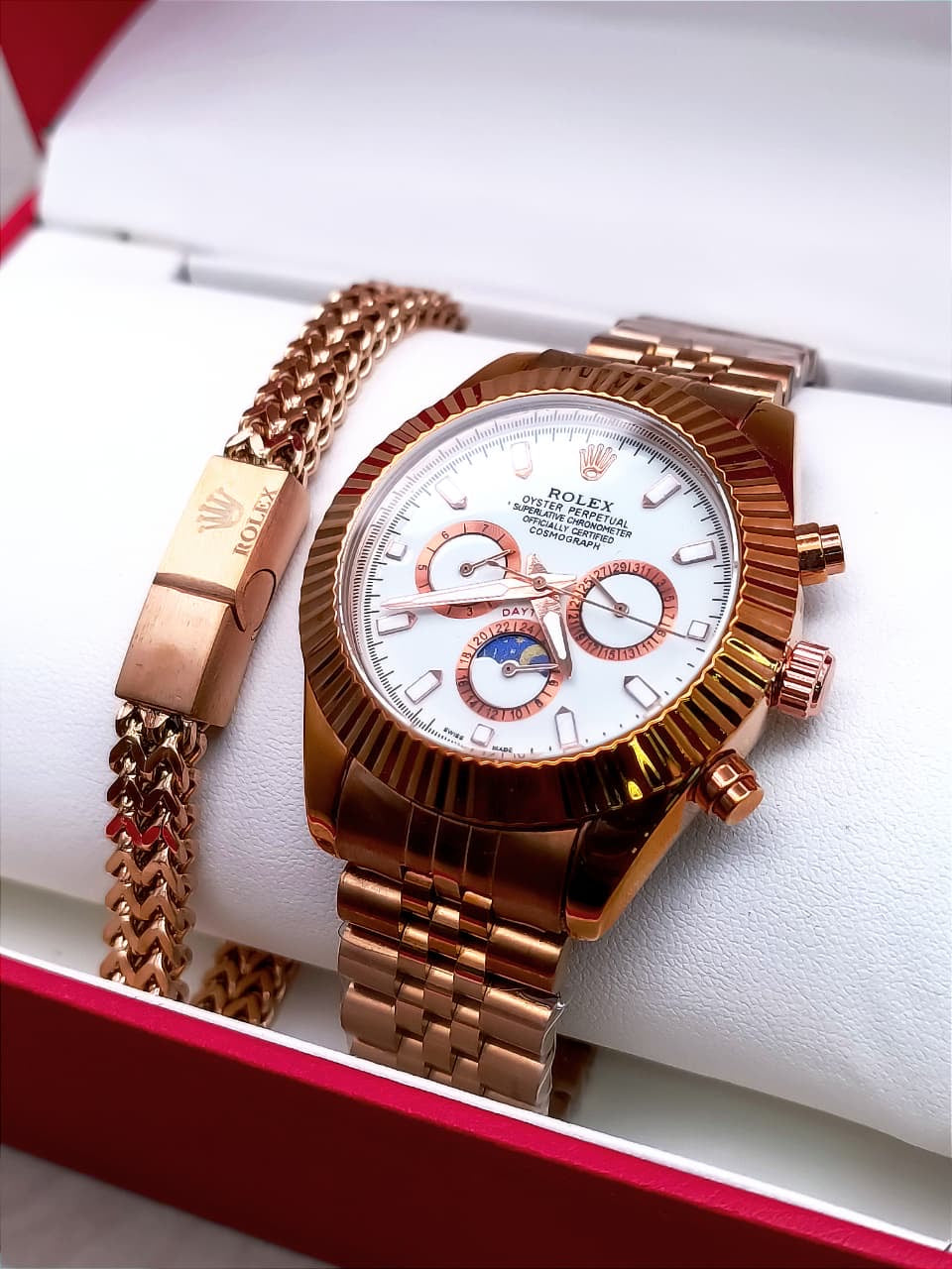 ROLEX + PULSERA + CAJA DE LUJO