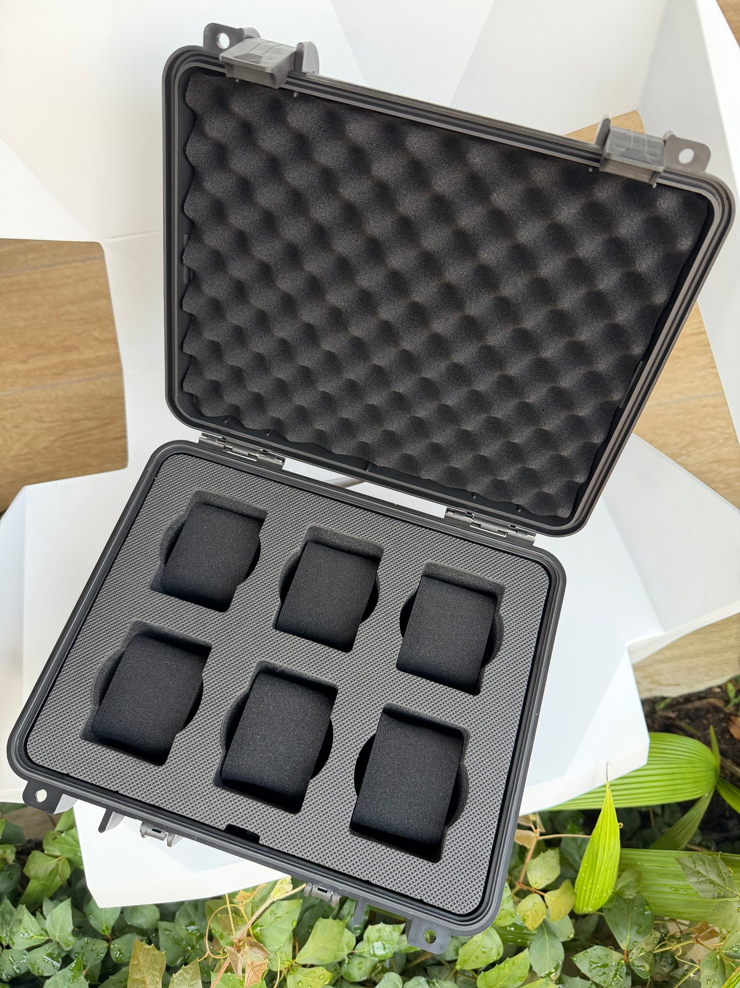 Relojera 6 puestos (estuches profesionales para relojes) tipo maleta