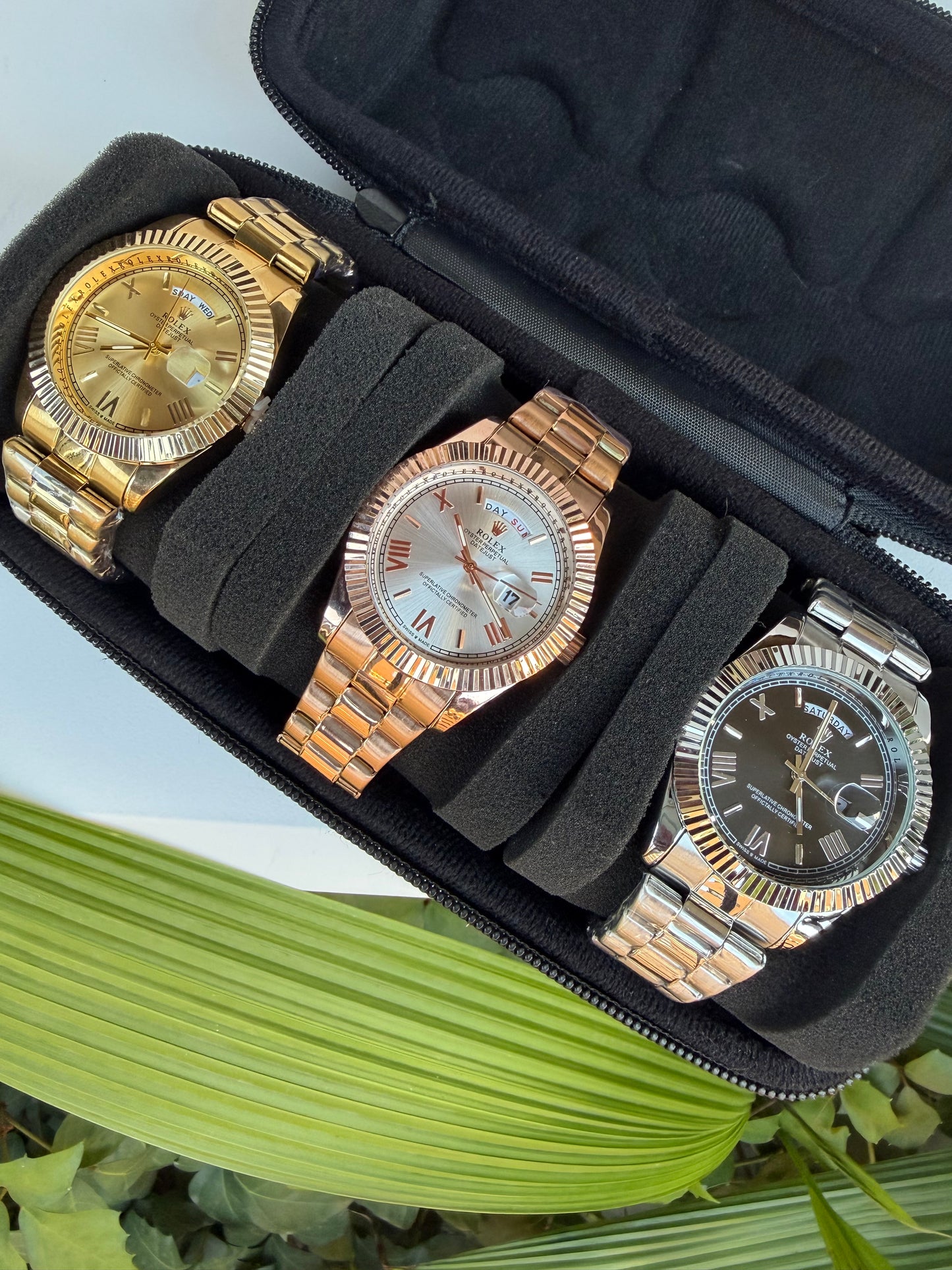 COMBO ROLEX PRESIDENT ROMANOS X3