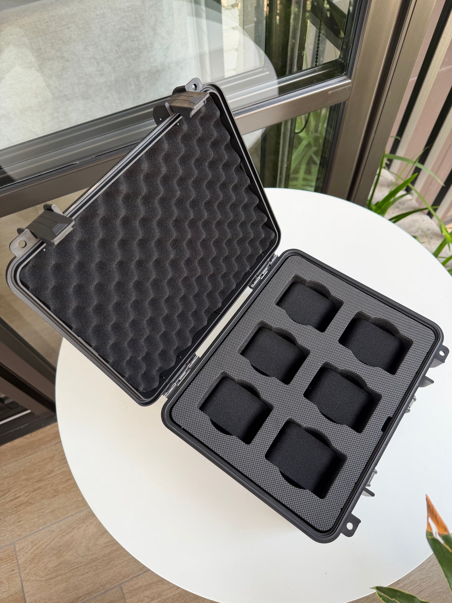 Relojera 6 puestos (estuches profesionales para relojes) tipo maleta