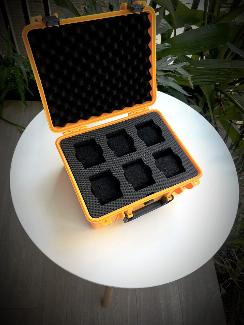 Relojera 6 puestos (estuches profesionales para relojes) tipo maleta