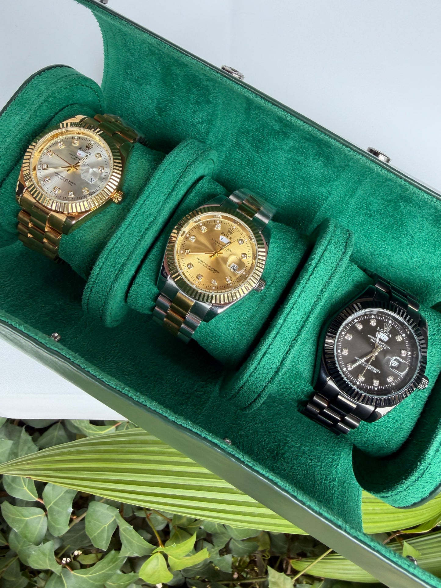 COMBO ROLEX PRESIDENT PIEDRAS X3