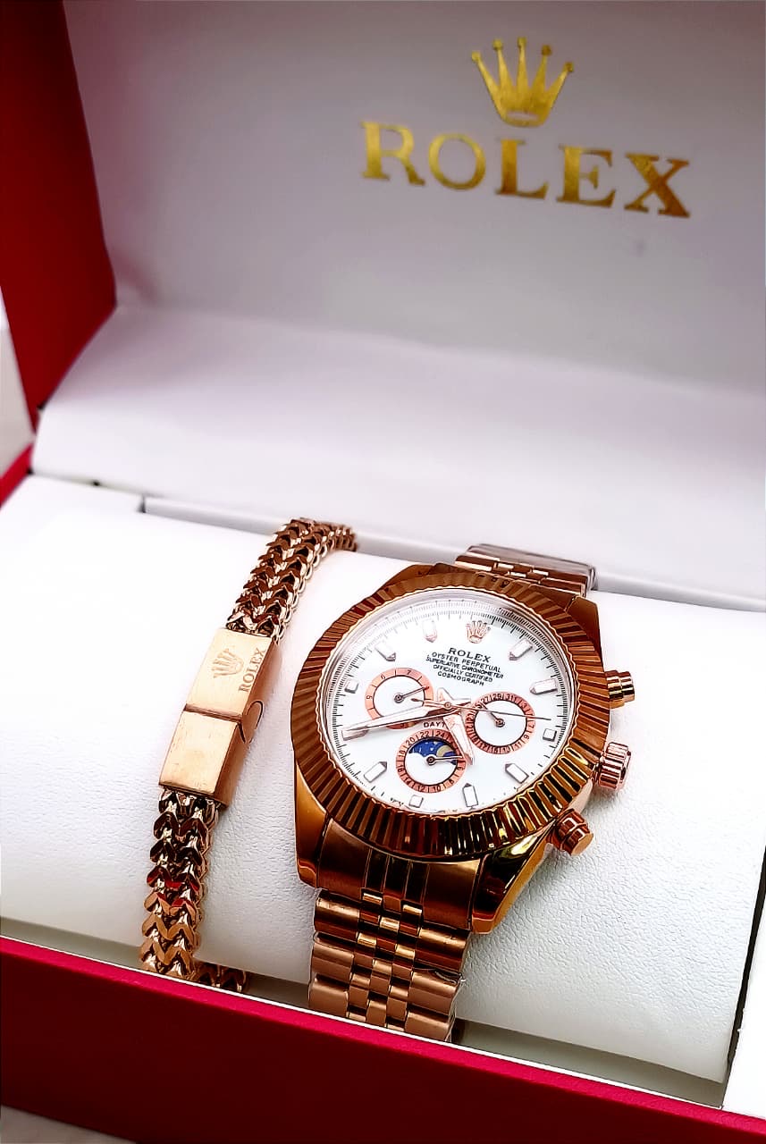 ROLEX + PULSERA + CAJA DE LUJO